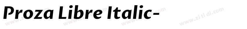 Proza Libre Italic字体转换